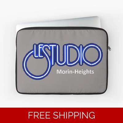 Le Studio Laptop Sleeve White & Blue Logo MH White